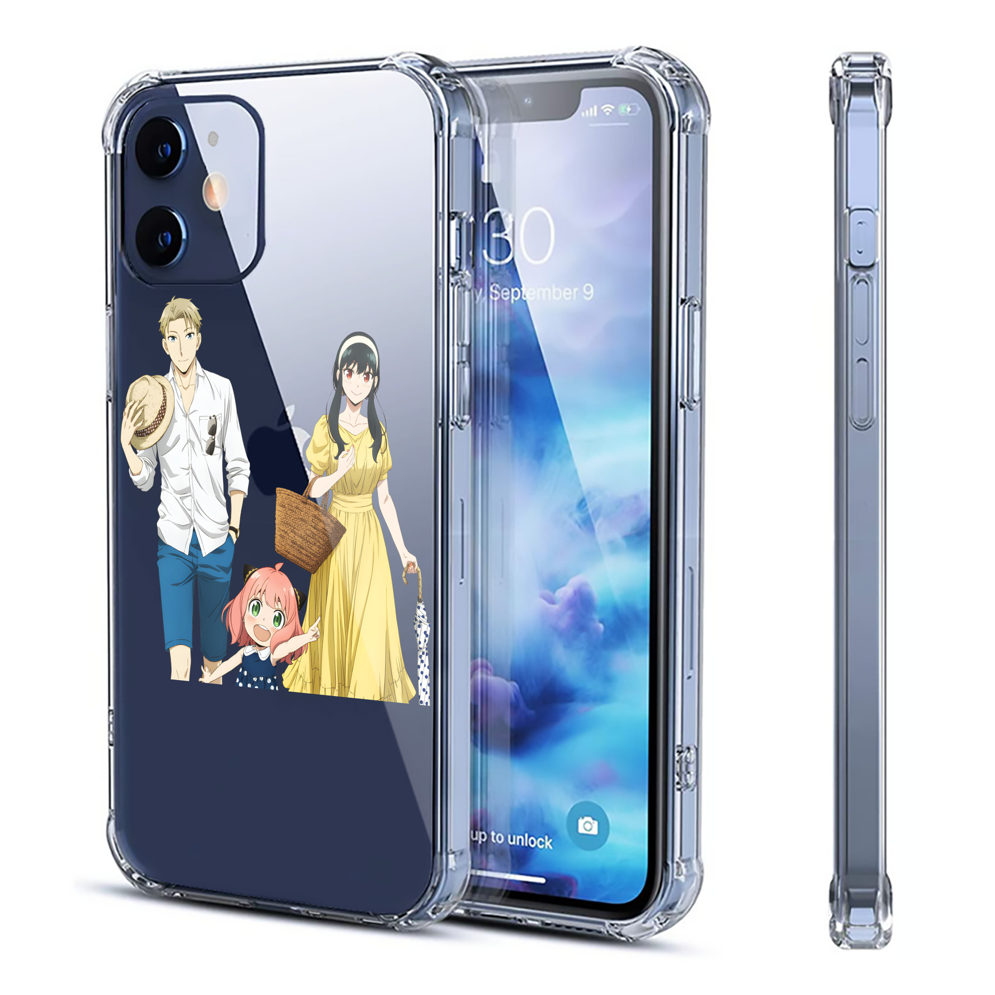 （画像用） SPY×FAMILY间谍家家酒 【iPhone 12シリーズ対応】透明スマホケース（クリアソフトケース）